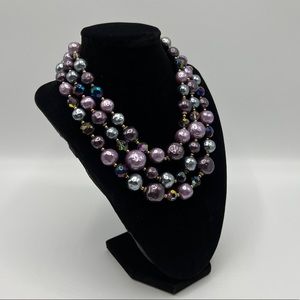 3 Strand Beaded Necklace